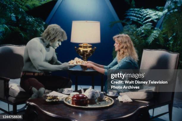 Los Angeles, CA Lou Ferrigno as the Incredible Hulk, Cheryl Ladd appearing on the ABC tv special 'Cheryl Ladd: Scenes from a Special'.
