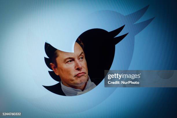 Twitter owner Elon Musk is seen with a Twitter logo in this photo illustration in Warsaw, Poland on 21 September, 2022. Twitter management has...