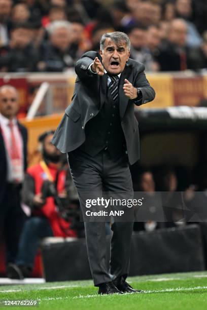 Besiktas JK trainer coach Senol Gunes during the Turkish Super Lig match between Galatasaray AS and Besiktas AS at Ali Sami Yen Spor Kompleksi...