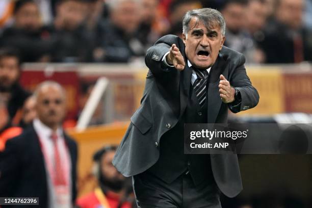 Besiktas JK trainer coach Senol Gunes during the Turkish Super Lig match between Galatasaray AS and Besiktas AS at Ali Sami Yen Spor Kompleksi...