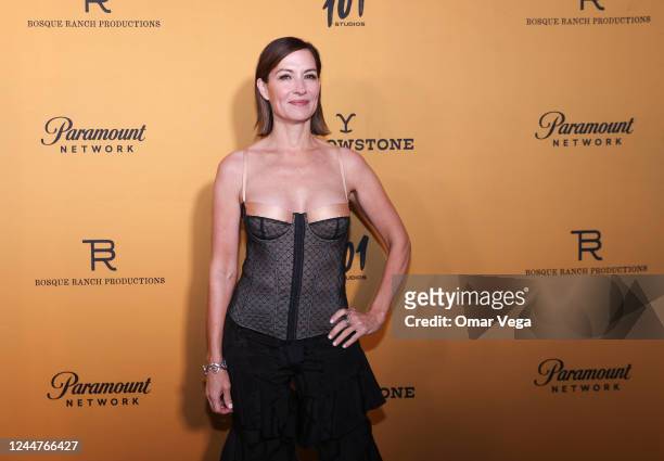 Wendy Moniz attends the black carpet during "Yellowstone" Season 5 Fort Worth Premiere at Hotel Drover on November 13, 2022 in Fort Worth, Texas.