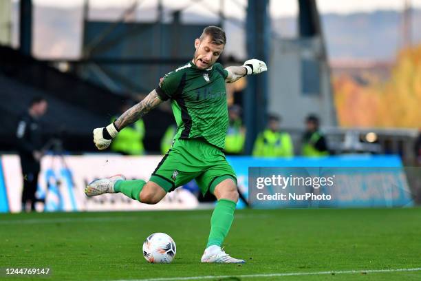 Laurie Walker of Barnet Football Club during the Vanarama National League match between Oldham Athletic and Barnet at Boundary Park, Oldham on...