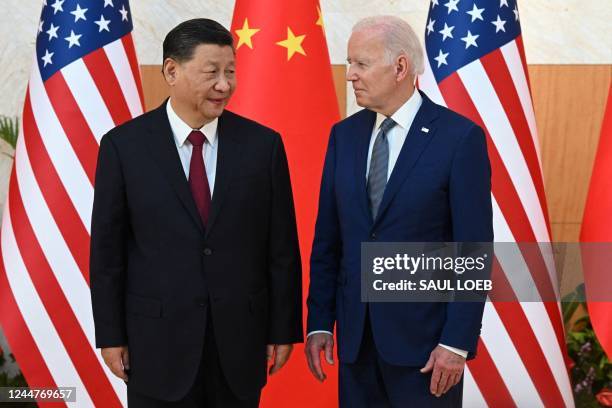 President Joe Biden and China's President Xi Jinping meet on the sidelines of the G20 Summit in Nusa Dua on the Indonesian resort island of Bali on...