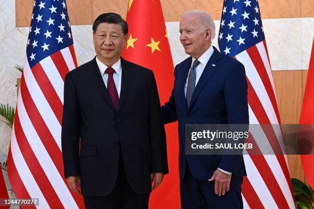 President Joe Biden and China's President Xi Jinping meet on the sidelines of the G20 Summit in Nusa Dua on the Indonesian resort island of Bali on...