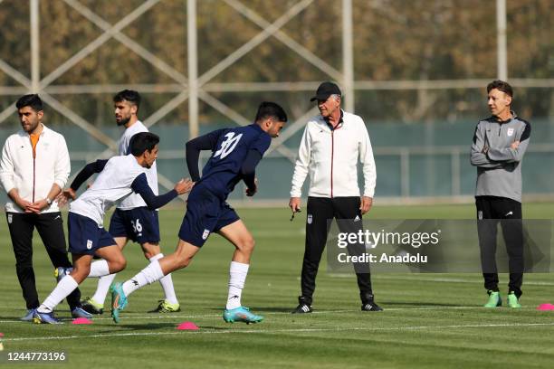 Head coach of Iran National Football team, Carlos Queiroz, trains his team in Tehran, Iran on November 14, 2022. Iran National Team is in Group B...