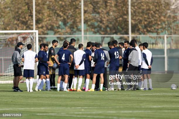 Head coach of Iran National Football team, Carlos Queiroz, trains his team in Tehran, Iran on November 14, 2022. Iran National Team is in Group B...