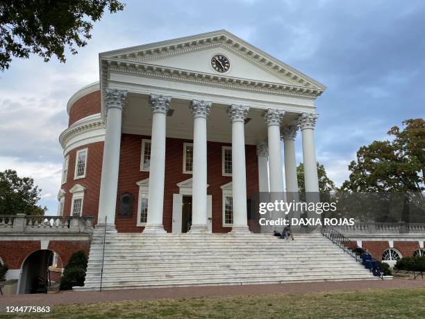 The University of Virginia campus is seen on October 12, 2022 in Charlottesville, Virginia. - Seven university students were dead and at least one...