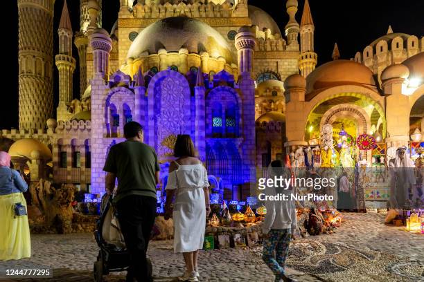 Tourist visit an Old Town in the resort town of Sharm El Sheikh on Red Sea coast in South Sinai, Egypt on November 14, 2022. Sharm El Sheikh is well...