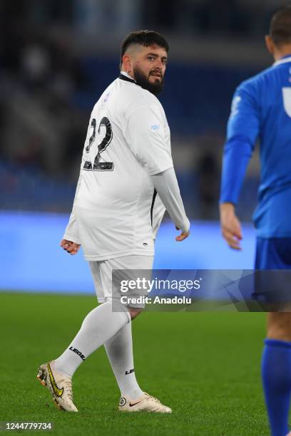 November 14 : Diego Armando Maradona junior during We Play For Peace soccer match at Stadio Olimpico on November 14,2022 in Rome,Italy