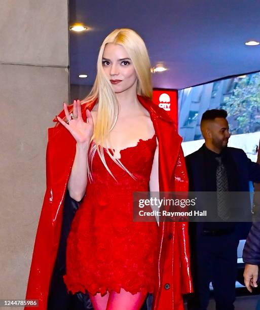Actress Anya Taylor-Joy is seen walking in midtown on November 14, 2022 in New York City.