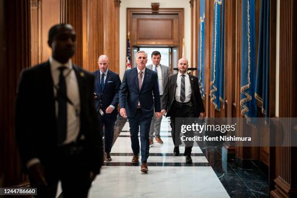 House Minority Leader Kevin McCarthy walks to the House Floor on Capitol Hill on Monday, Nov. 14, 2022 in Washington, DC. Tomorrow, House Republicans...