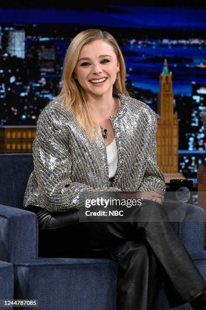 Episode 1745 -- Pictured: Actress Chloë Grace Moretz during an interview on Monday, November 14, 2022 --