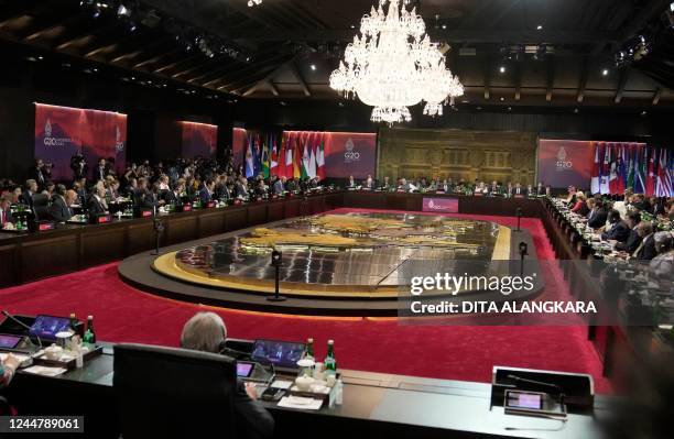 Indonesia President Joko Widodo speaks during the G20 leaders summit in Nusa Dua, on the Indonesian resort island of Bali on November 15, 2022.