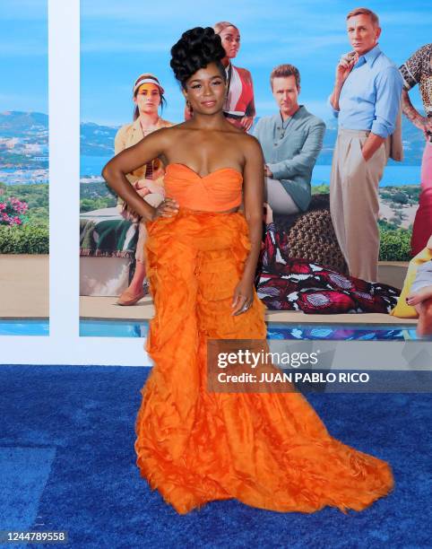 Actress Alexis Floyd arrives for Netflix's "Glass Onion: A Knives Out Mystery" premiere at the Academy Museum of Motion Pictures in Los Angeles,...