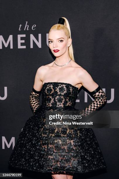 Anya Taylor-Joy at the New York premiere of "The Menu" held at AMC Lincoln Square on November 14, 2022 in New York City.