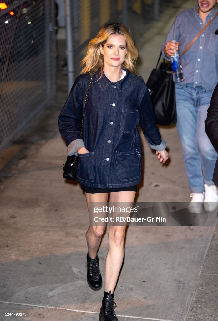 Meghann Fahy is seen at "Jimmy Kimmel Live" on November 14, 2022 in