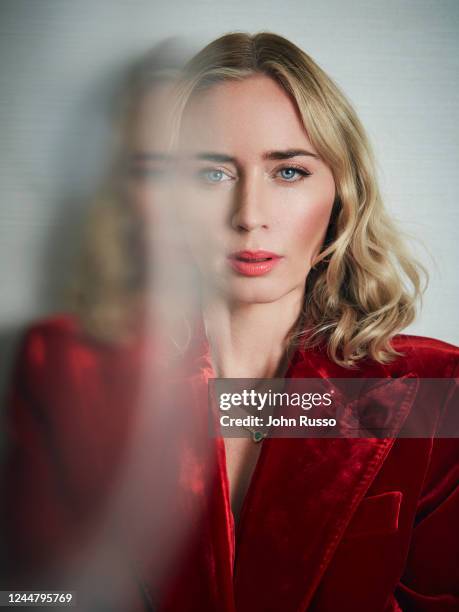Actor Emily Blunt is photographed for Emmy magazine on August 13, 2022 near Los Angeles, California.