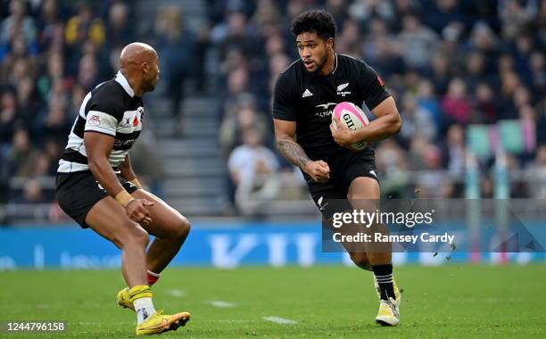 England , United Kingdom - 13 November 2022; Leicester Fainga'anuku of All Blacks XV during the Killik Cup match between Barbarians and All Blacks XV...