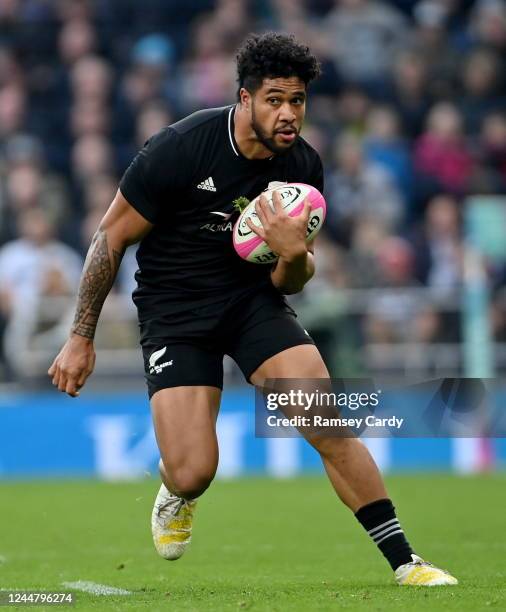 England , United Kingdom - 13 November 2022; Leicester Fainga'anuku of All Blacks XV during the Killik Cup match between Barbarians and All Blacks XV...