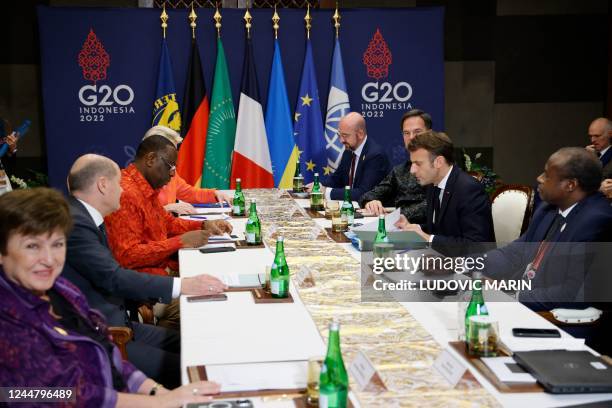 African and european leaders including IMF Managing director Kristalina Georgevia , German Chancellor Olaf Scholz , Senegal President Macky Sall ,...