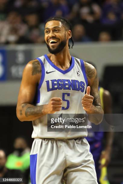 Tyler Dorsey of the Texas Legends smiles against the Mexico City Captaines on November 14 at the Mexico CityArena in Mexico City, Mexico. NOTE TO...