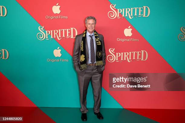 Will Ferrell attends the Apple Original Films red carpet screening event for Spirited at BFI Southbank Centre on November 15, 2022 in London,...