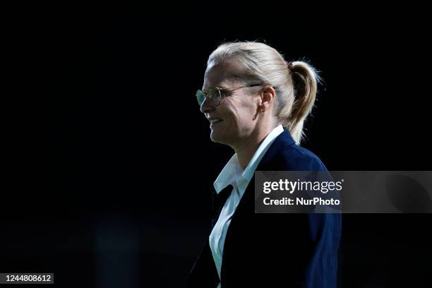 Sarina Wiegman head coach of England prior the international women friendly match between England and Norway at Pinatar Arena on November 15, 2022 in...