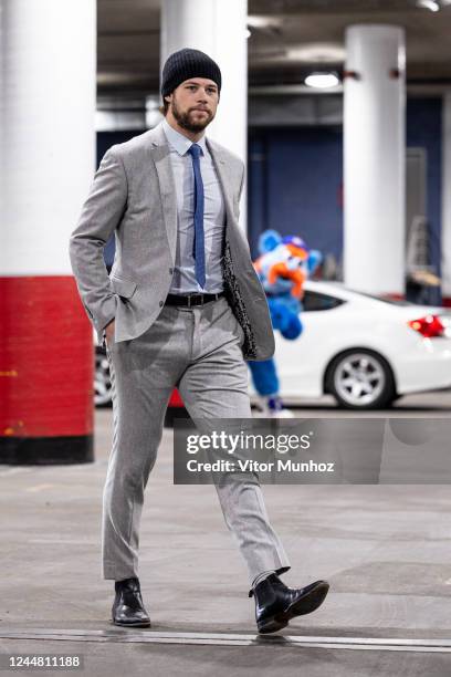 Montreal Canadiens right wing Josh Anderson arrives for the NHL regular season game between the Montreal Canadiens and the New Jersey Devils at the...