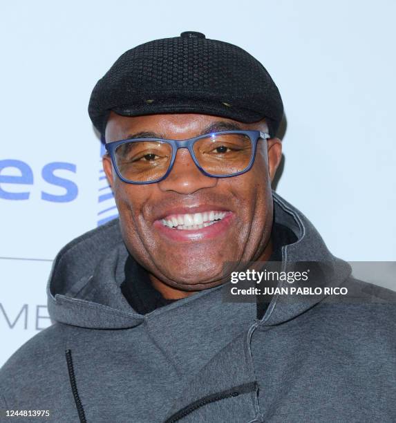 Brazilian-US mixed martial artist Anderson Silva arrives to the screening of "Mars One," during the opening night of the Hollywood Brazilian Film...