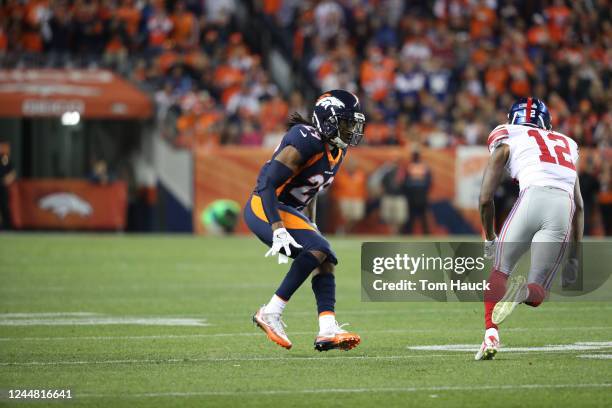 Denver Broncos free safety Bradley Roby during an NFL football game between the Denver Broncos and the New York Giants on Sunday, Oct. 15 in Denver.