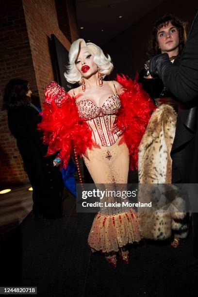 Amanda Lepore attends the Thierry Mugler: Couturissime Exhibition Opening Night at Brooklyn Museum on November 15, 2022 in Brooklyn, New York.