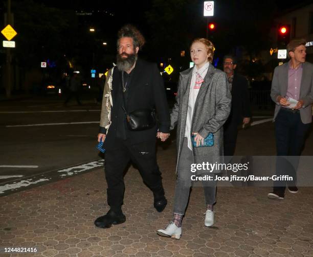 Elan Gale and Molly Quinn are seen on November 15, 2022 in Los Angeles, California.