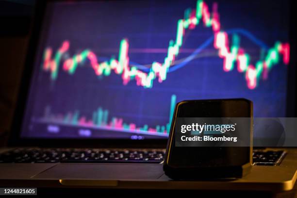 The FTX logo on a smartphone arranged in Barcelona, Spain, on Tuesday, Nov. 15, 2022. FTX Group named a slate of new independent directors to oversee...