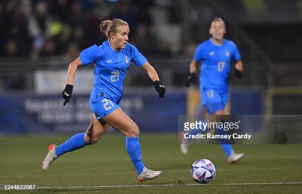 Belfast , United Kingdom - 15 November 2022; Valentina Cernoia of Italy during the International friendly match between Northern Ireland and Italy at...