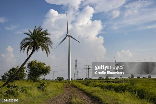 Wind turbines at the ReGen Powertech Pvt. Farm in Dewas, Madhya Pradesh, India, on Friday, Sept. 9, 2022. Prime Minister Narendra Modi is pushing a...