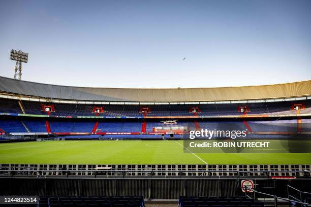 This photograph taken on November 16 shows the stands of De Kuip Stadium, home to the Feyenoord football team, in Rotterdam. - The Council of State...
