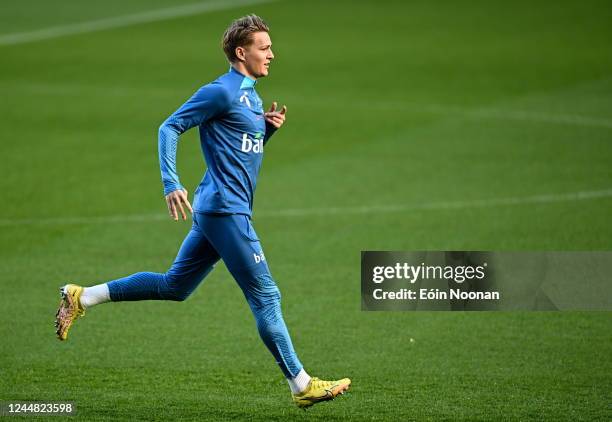 Dublin , Ireland - 16 November 2022; Martin Ødegaard during a Norway training session at Aviva Stadium in Dublin.