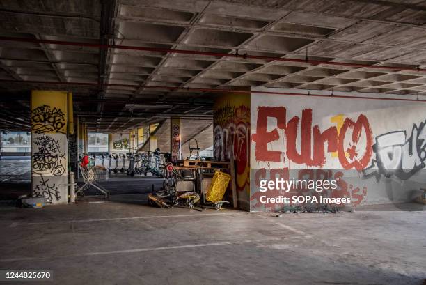 General view of one of the floors in the abandoned car park at Barcelona airport's Terminal 2. The 6-story car park located in Terminal 2 of the...