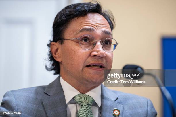 Chief Chuck Hoskin Jr., chief of the Cherokee Nation, testifies during the House Rules Committee hearing titled Legal and Procedural Factors Related...