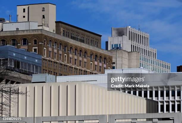 General view of Wilmington seen from the the Leonard L. Williams Justice Center on November 16, 2022 in Wilmington, Delaware. Elon Musk is on trial...