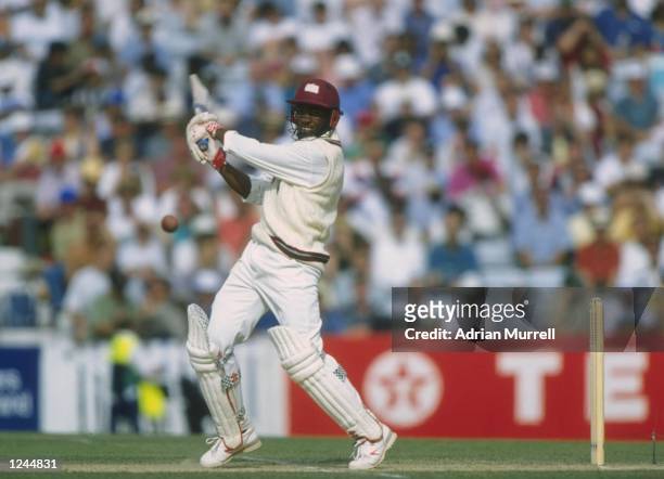 Brian Lara of Trinidad in action for the West Indies during the 6th Test against England at the Oval.
