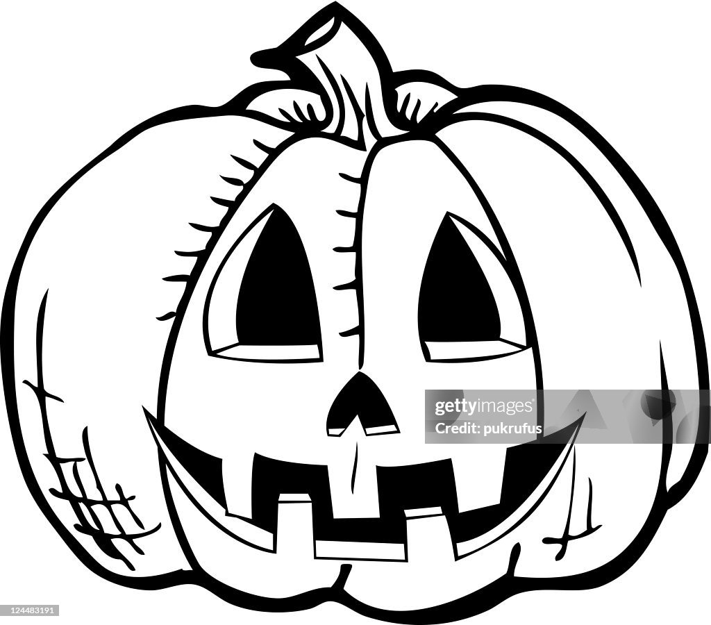 Jack O Lantern Line Art High-Res Vector Graphic - Getty Images