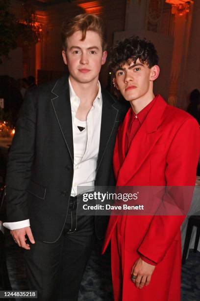 Kit Connor and Joe Locke attend the GQ Men Of The Year Awards in association with BOSS at The Mandarin Oriental Hyde Park on November 16, 2022 in...