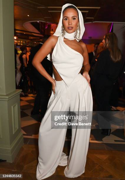 Maya Jama attends the GQ Men Of The Year Awards in association with BOSS after party at The House of MOTY on November 16, 2022 in London, England.