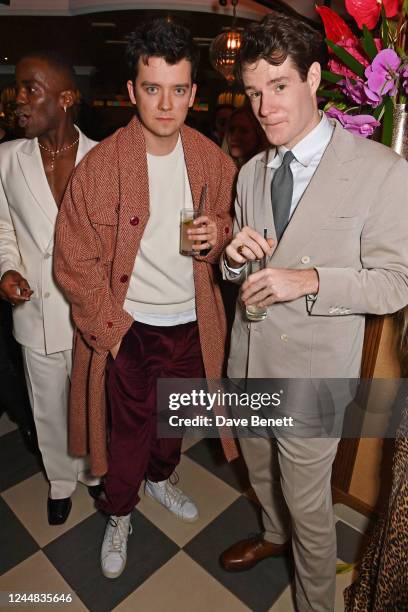 Ncuti Gatwa, Asa Butterfield and Connor Swindells attend the GQ Men Of The Year Awards in association with BOSS after party at The House of MOTY on...