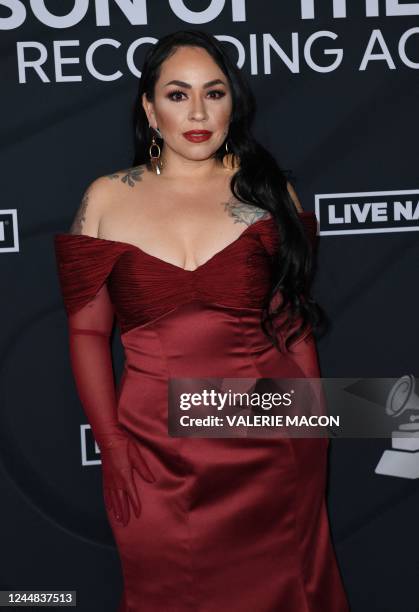 Mexican singer Carla Morrison arrives for the 2022 Latin Recording Academy Person of the Year gala at the Mandalay Bay's Michelob Ultra Arena in Las...