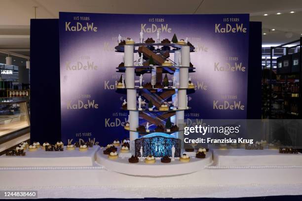 Birthday Cake at the 115th Anniversary and Grand Opening Of KaDeWe at KaDeWe on November 16, 2022 in Berlin, Germany.