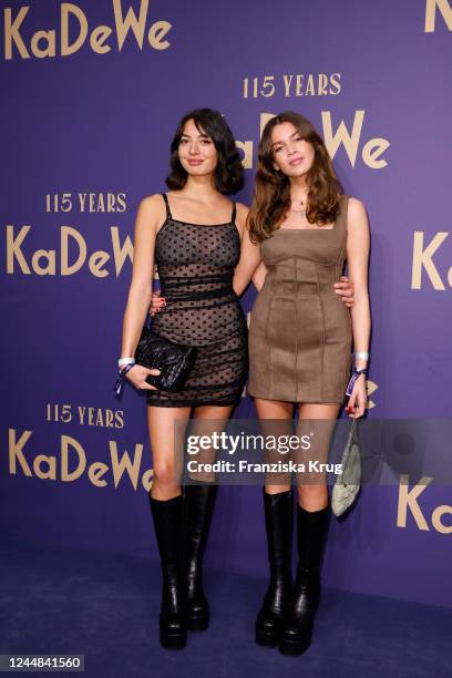 Giannina Haupt and Alyssa Cordes attend the 115th Anniversary and Grand Opening Of KaDeWe at KaDeWe on November 16, 2022 in Berlin, Germany.