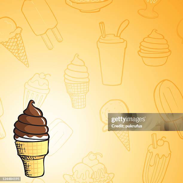 ice cream background - fudge stock illustrations