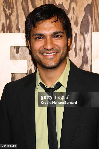 Actor Arjun Gupta attends The Frye Company Flagship Opening Celebration in The Great Hall of The Cunard Building on September 9, 2011 in New York...
